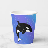 orca Killer Whale Birthday Papieren Bekers (Voorkant)