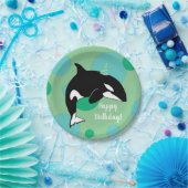 orca Killer Whale Birthday Papieren Bordje (Feest)