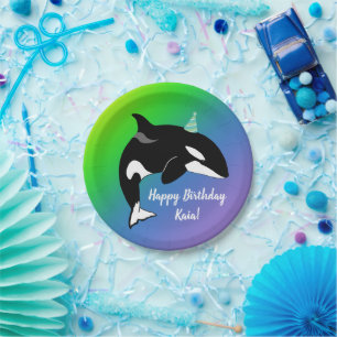 Orca Killer Whale Birthday Papieren Bordje