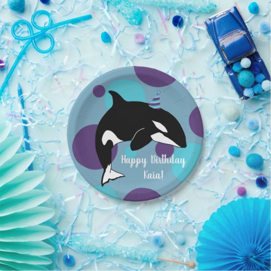 Orca Killer Whale Birthday Papieren Bordje (Feest)