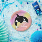 orca Killer Whale Birthday Papieren Bordje (Feest)