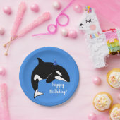  orca Killer Whale Birthday Papieren Bordje (Feest)