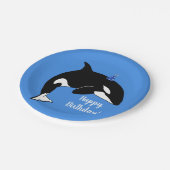  orca Killer Whale Birthday Papieren Bordje (Gekanteld)