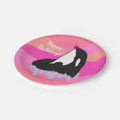 orca Killer Whale Birthday Papieren Bordje (Gekanteld)