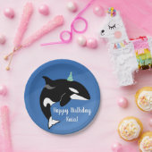 orca Killer Whale Birthday Papieren Bordje (Feest)