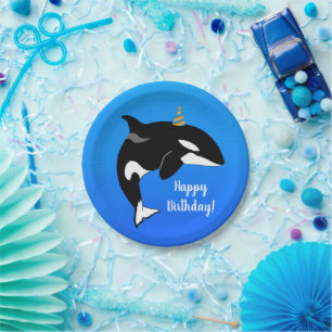  orca Killer Whale Birthday Papieren Bordje