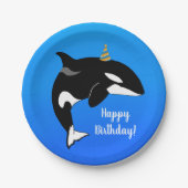 orca Killer Whale Birthday Papieren Bordje (Voorkant)