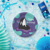 orca Killer Whale Birthday Papieren Bordje (Feest)