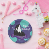 orca Killer Whale Birthday Papieren Bordje (Feest)
