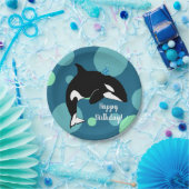  orca Killer Whale Birthday Papieren Bordje (Feest)