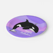 orca Killer Whale Birthday Papieren Bordje (Gekanteld)