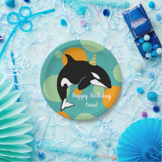 Orca Killer Whale Birthday Papieren Bordje (Feest)