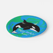 orca Killer Whale Birthday Papieren Bordje (Gekanteld)