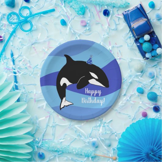  orca Killer Whale Birthday Papieren Bordje (Feest)