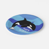  orca Killer Whale Birthday Papieren Bordje (Gekanteld)