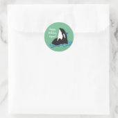  orca Killer Whale Birthday Ronde Sticker (Tas)