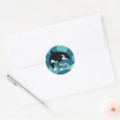  orca Killer Whale Birthday Ronde Sticker (Envelop)