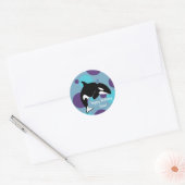 Orca Killer Whale Birthday Ronde Sticker (Envelop)