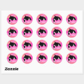 orca Killer Whale Birthday Ronde Sticker (Vel)