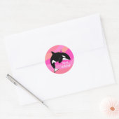 orca Killer Whale Birthday Ronde Sticker (Envelop)