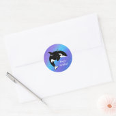  orca Killer Whale Birthday Ronde Sticker (Envelop)