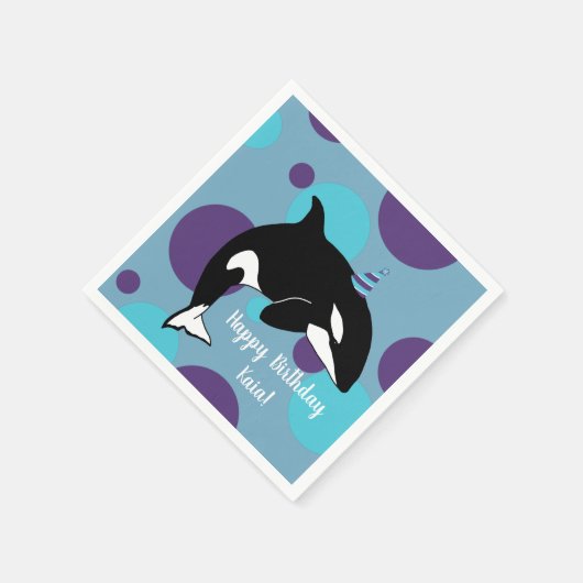 Orca Killer Whale Birthday Servet (Hoek)