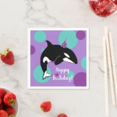 orca Killer Whale Birthday Servet (Insitu)