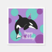  orca Killer Whale Birthday Servet (Voorkant)