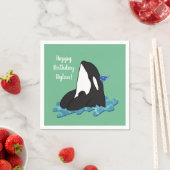  orca Killer Whale Birthday Servet (Insitu)