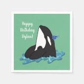  orca Killer Whale Birthday Servet (Voorkant)