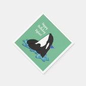  orca Killer Whale Birthday Servet (Hoek)