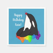  orca Killer Whale Birthday Servet (Voorkant)