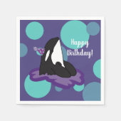  orca Killer Whale Birthday Servet (Voorkant)