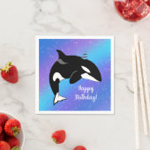 orca Killer Whale Birthday Servet (Insitu)