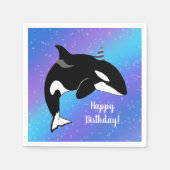  orca Killer Whale Birthday Servet (Voorkant)