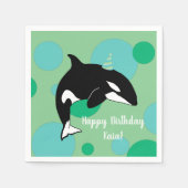  orca Killer Whale Birthday Servet (Voorkant)