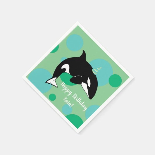  orca Killer Whale Birthday Servet (Hoek)