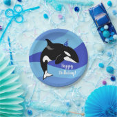 Orca Killer Whale Birthday Supply Papieren Bordje (Feest)