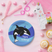 Orca Killer Whale Birthday Supply Papieren Bordje (Feest)