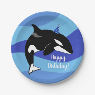 Orca Killer Whale Birthday Supply Papieren Bordje