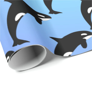 Orca Killer Whale Blue Cadeaupapier