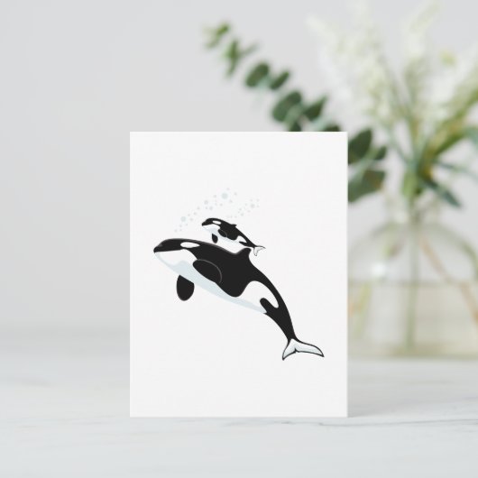 Orca Killer Whale Briefkaart (Staand voorkant)