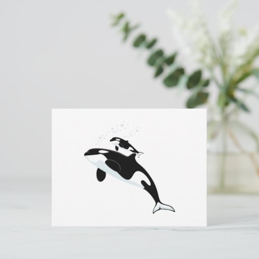 Orca Killer Whale Briefkaart (Staand voorkant)