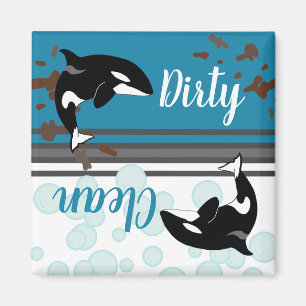 Orca Killer Whale Dirty/Clean Magneet