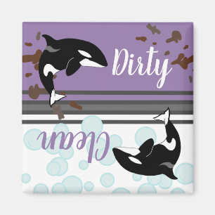 Orca Killer Whale Dirty/Clean Magneet