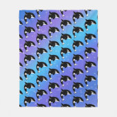 Orca Killer Whale Fleece Deken (Voorkant)