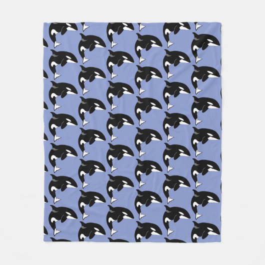 Orca Killer Whale Fleece Deken (Voorkant)