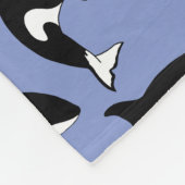 Orca Killer Whale Fleece Deken (Hoek)