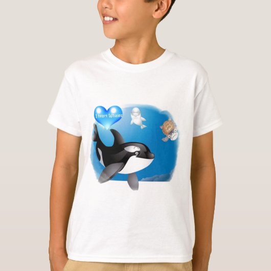 Orca (Killer Whale) I hart design T-shirt (Voorkant)