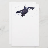 Orca Killer whale illustratie Briefpapier (Voorkant / Achterkant)